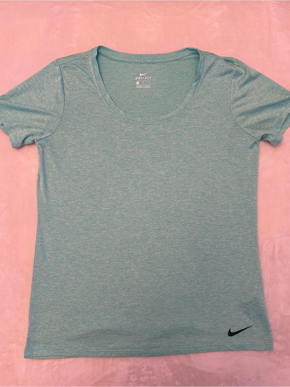 Nike Women's Aqua Heather Short-Sleeve Tee